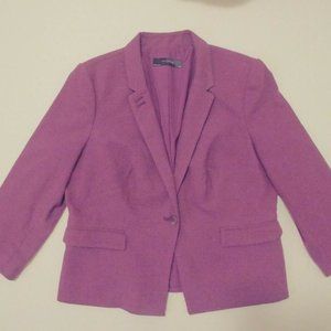 The Limited Purple houndstooth textured Blazer
